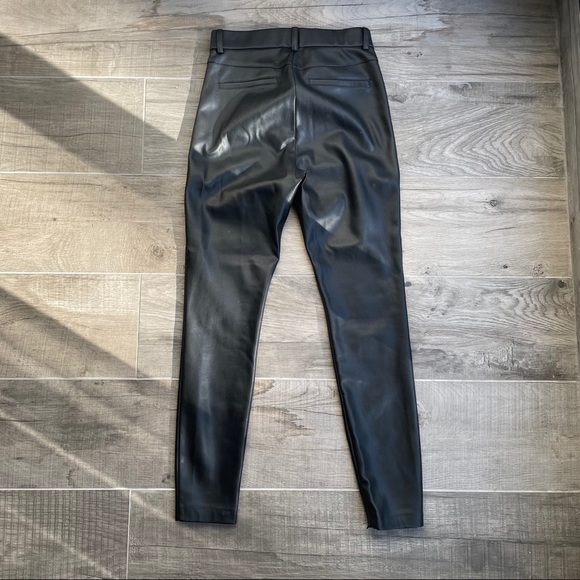Zara faux leather legging trouser button pant - Picture 5 of 5
